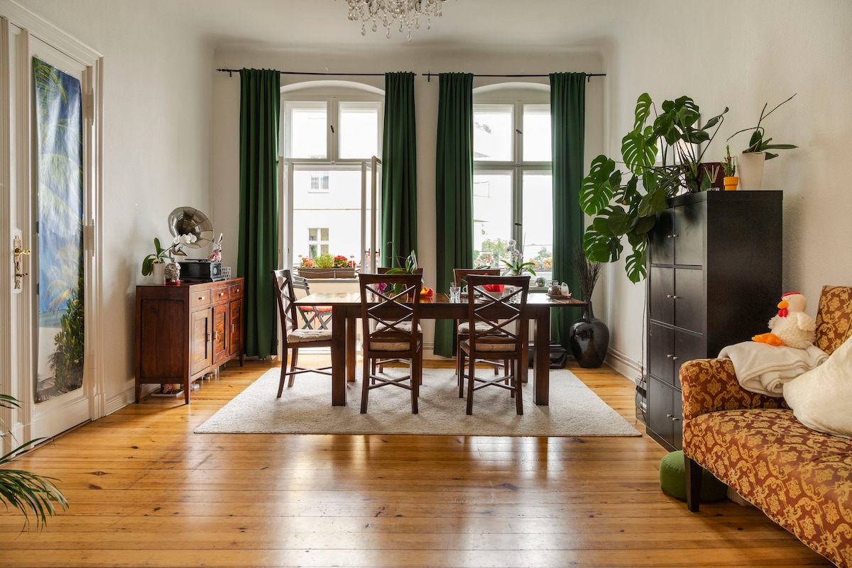 Sunny, elegant centre flat, high ceilings